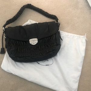 Prada Pattina nappa gaufre shoulder bag (BR3715) - black